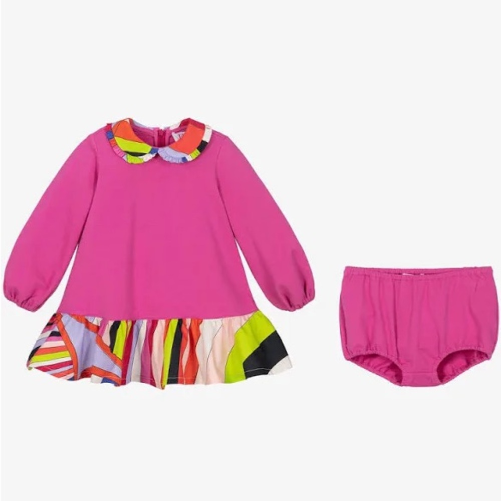 Emilio Pucci Colorful Pink Dress with Bloomers